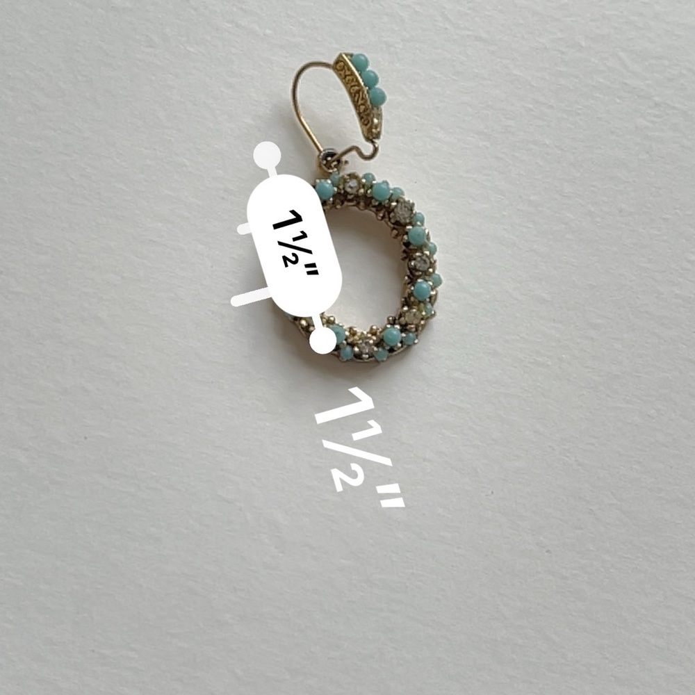 Vintage Handmade Oval earrings with stones